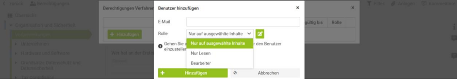 : Hinzufügen eines neuen Benutzers mit eingeschränkten Lese-/Schreibrechten