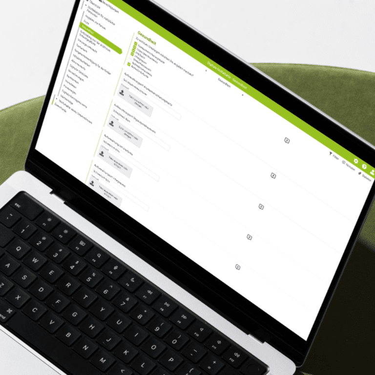 Oberfläche der Digitalen Notfallakte