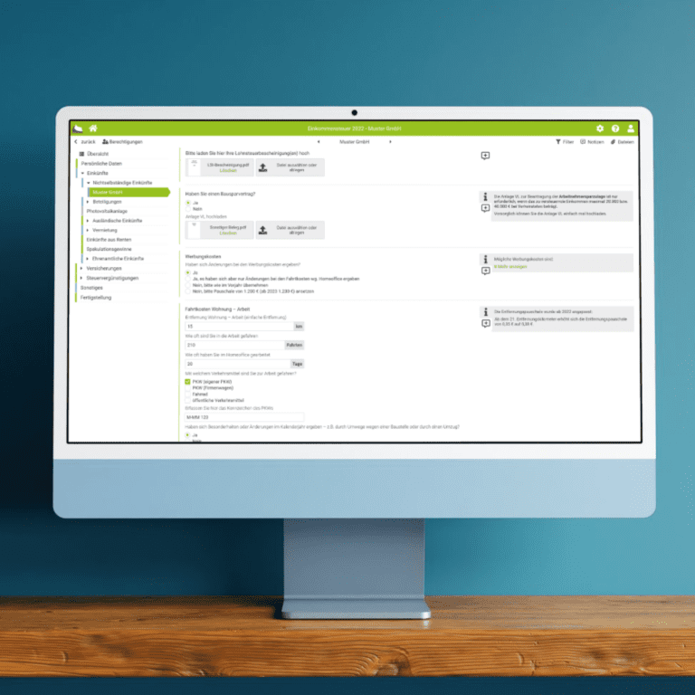 smartdocu Einkommensteuervorerfassung